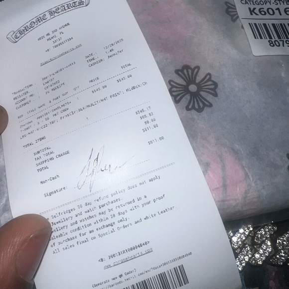 Chrome Hearts Black Tee with Multicolor Crosses - Picture 4 of 4